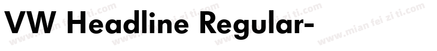 VW Headline Regular字体转换